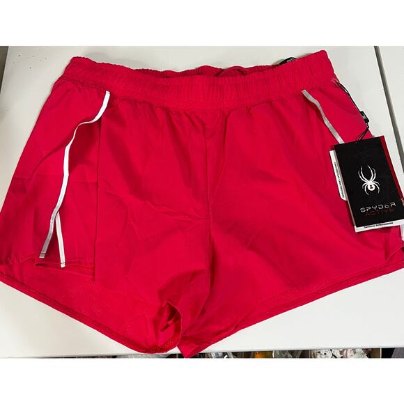 Spyder Women’s Gym Shorts Coral Athletic Activewear Size Large NWT - Picture 2 of 8